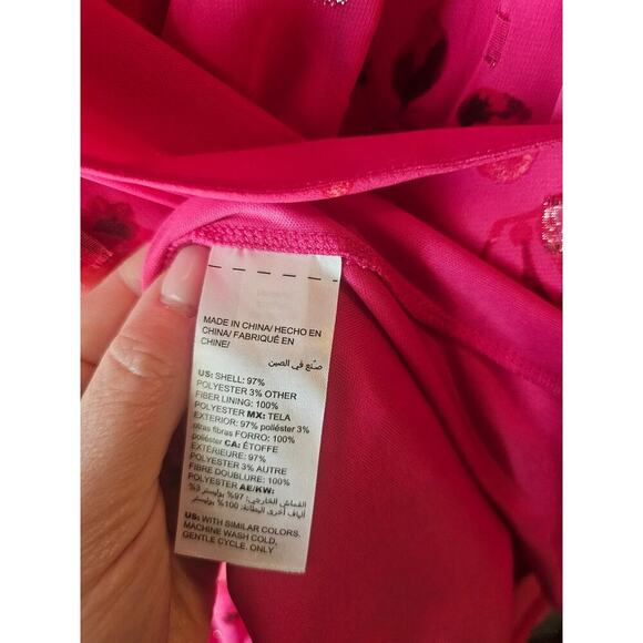 White House Black Market Dress Floral Pink 12 New Without Tags - Picture 8 of 10